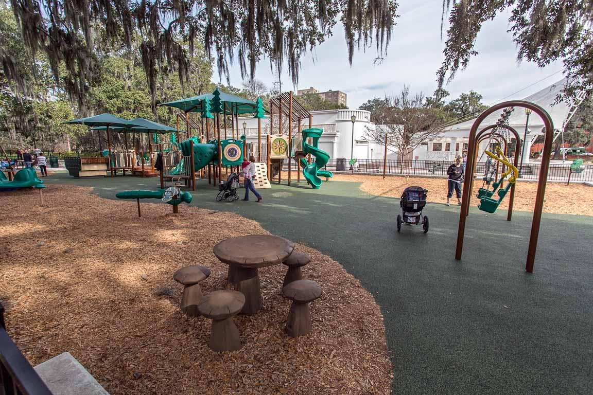 The Forsyth Park playground is the perfect place to spend a Saturday with little ones.