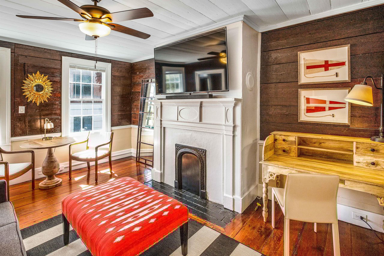 A dedicated work space is tucked away, perfect for those who need to work from home.