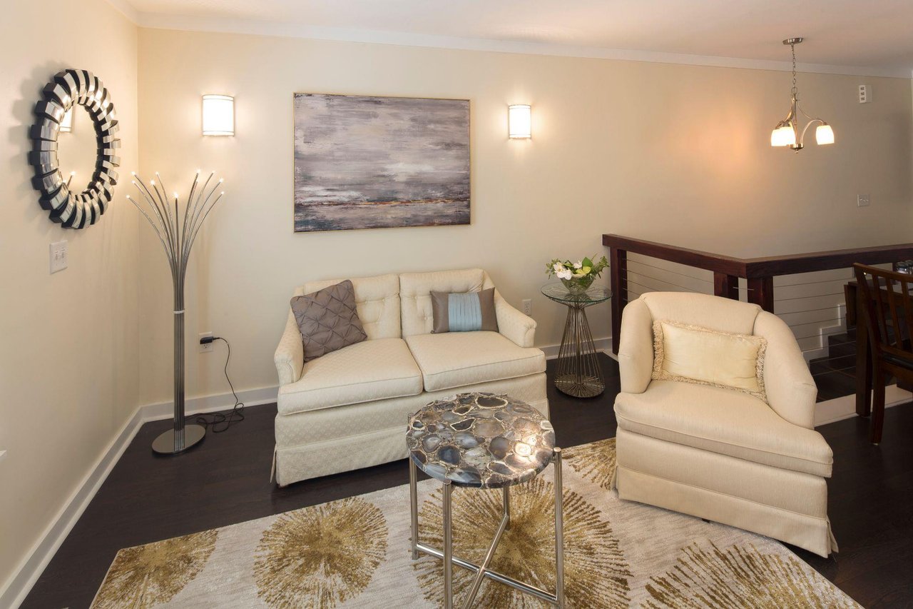 Cozy up at the end of the day on this plush love seat and enjoy your favorite shows.