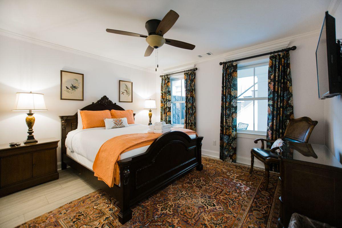 Located at the back of the home, the queensize bedroom.