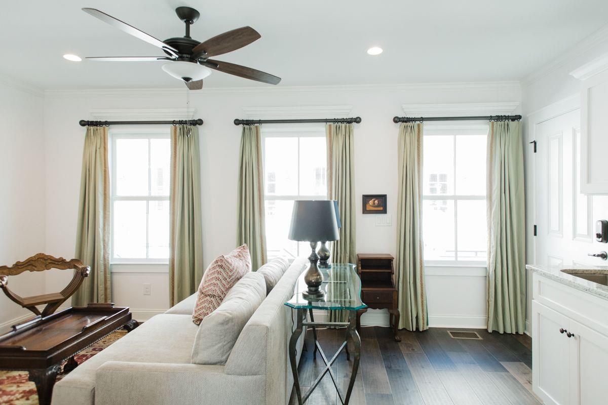 The carriage house floods with natural light.
