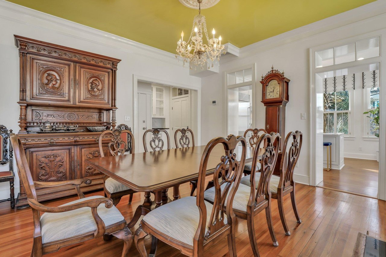 Situated off of the kitchen, guests will find entertaining and serving is seamless.