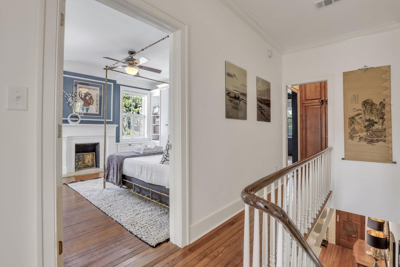 Head upstairs to find the first three guest rooms.