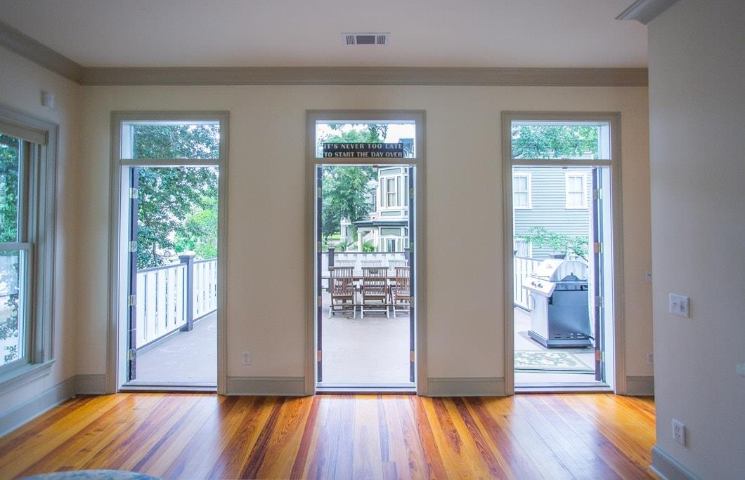 Let in the Savannah breeze through the doors to the upstairs patio.