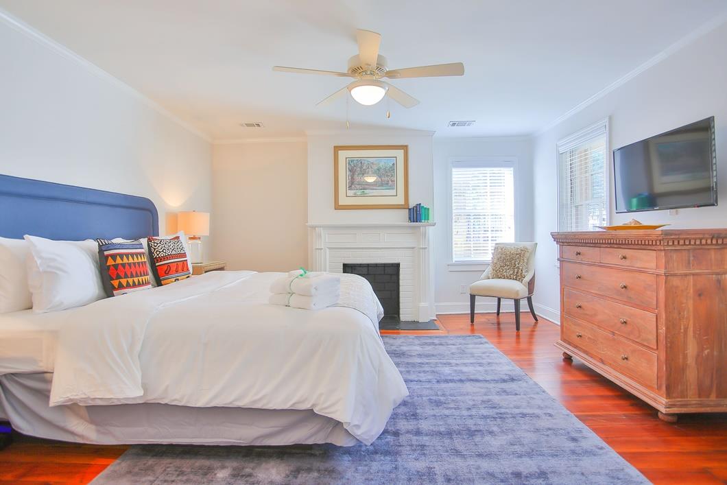 There is a large flat screen television in this room as well.