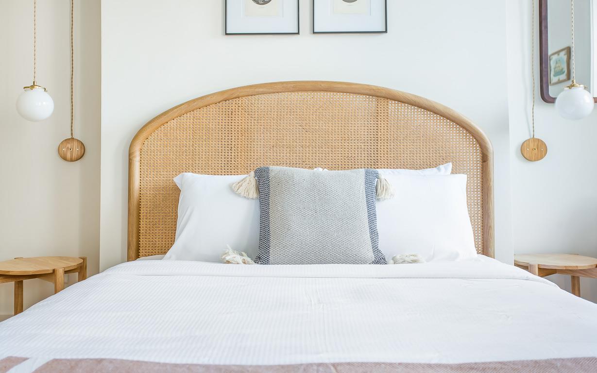 End your day in the Queen bed, dressed with plush linens.