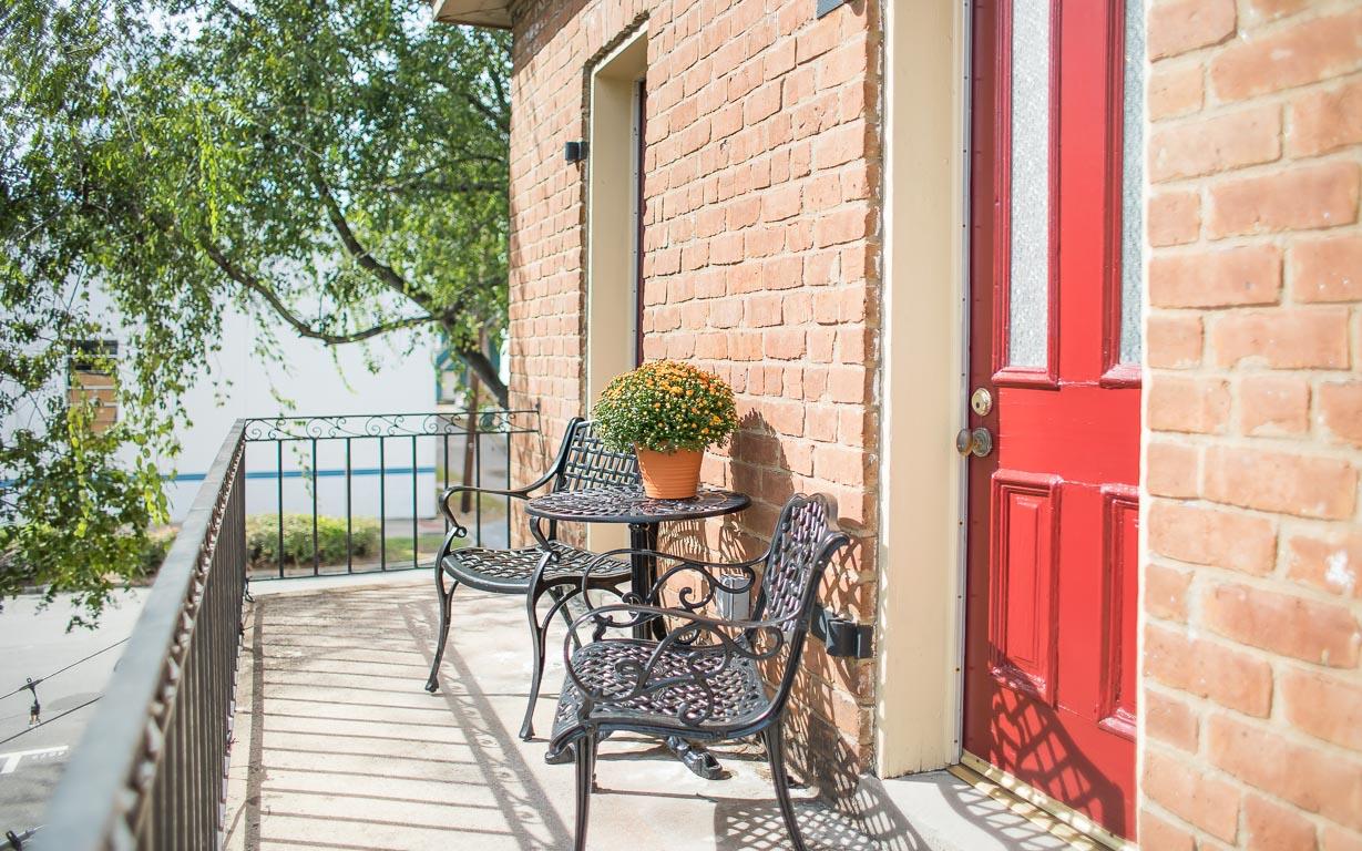 Walk out to your own private balcony.