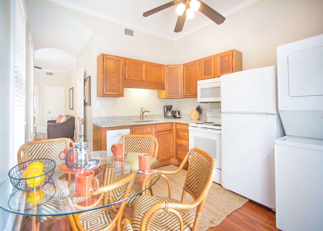 The washerdryer is ideal for longer stays.