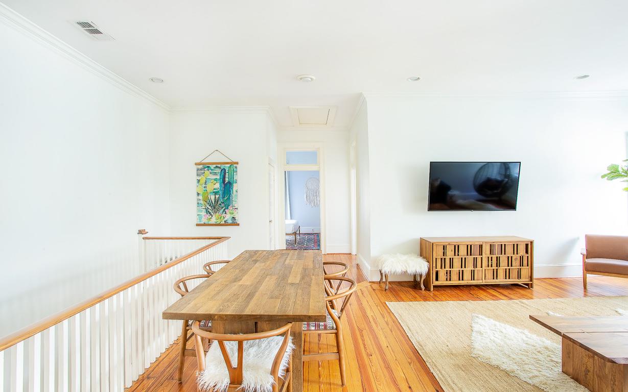 Toward the front of the home, you will find the two bedrooms.