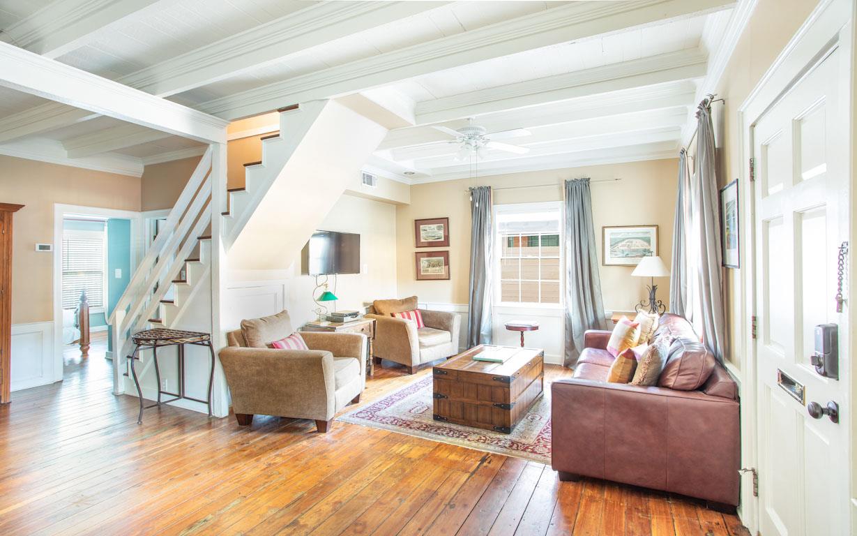 View of the downstairs living area.