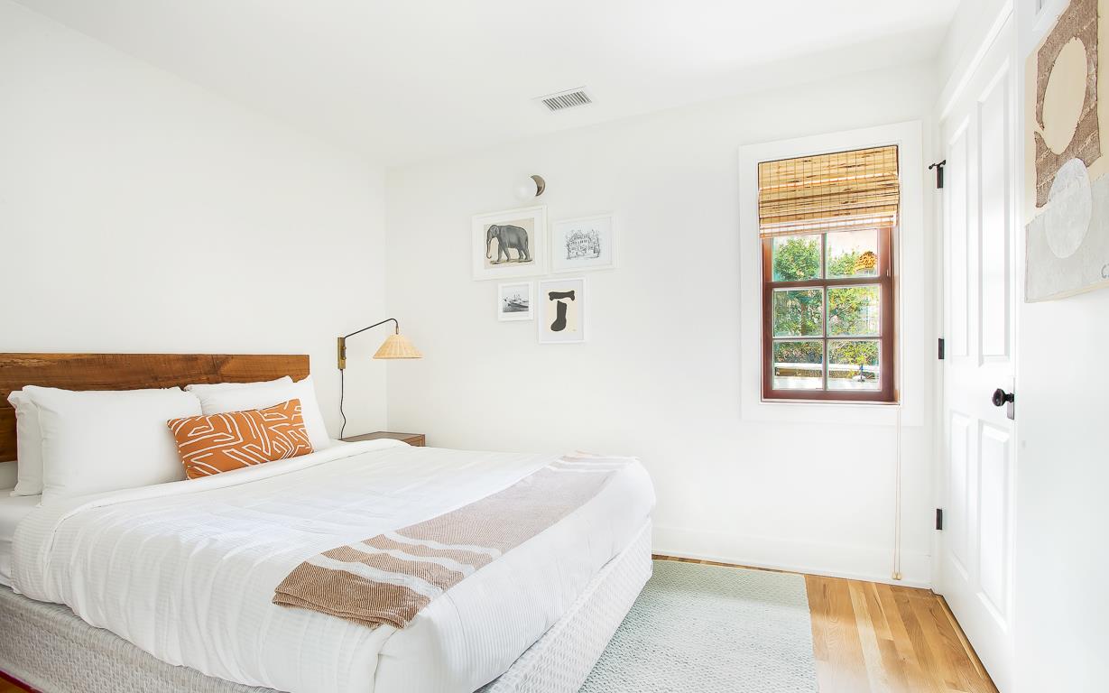 The first bedroom has a Queen size bed.