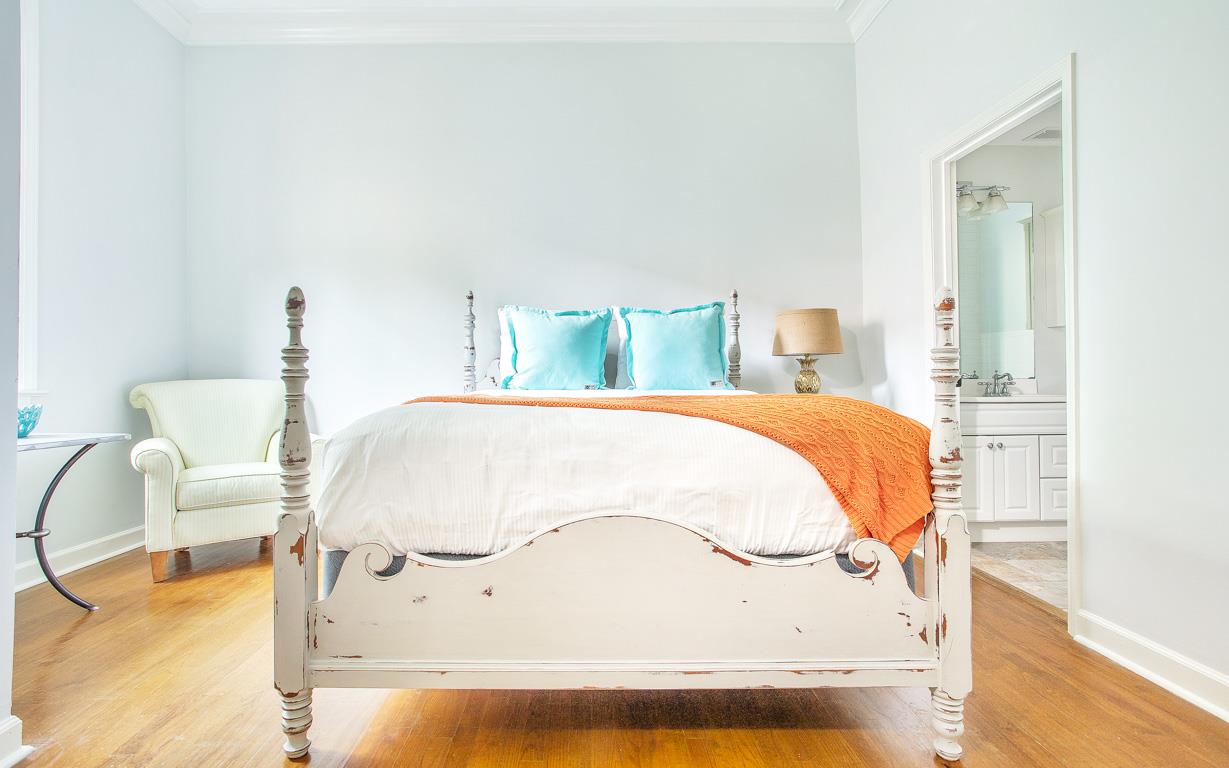 Jump into hotelgrade linens at the end of each day.