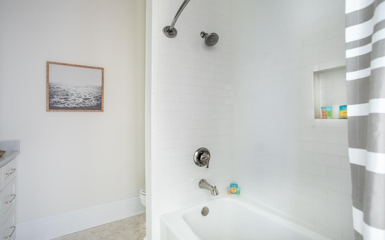 View of the guest shower.