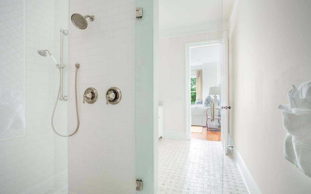 The primary bath has a standing shower.