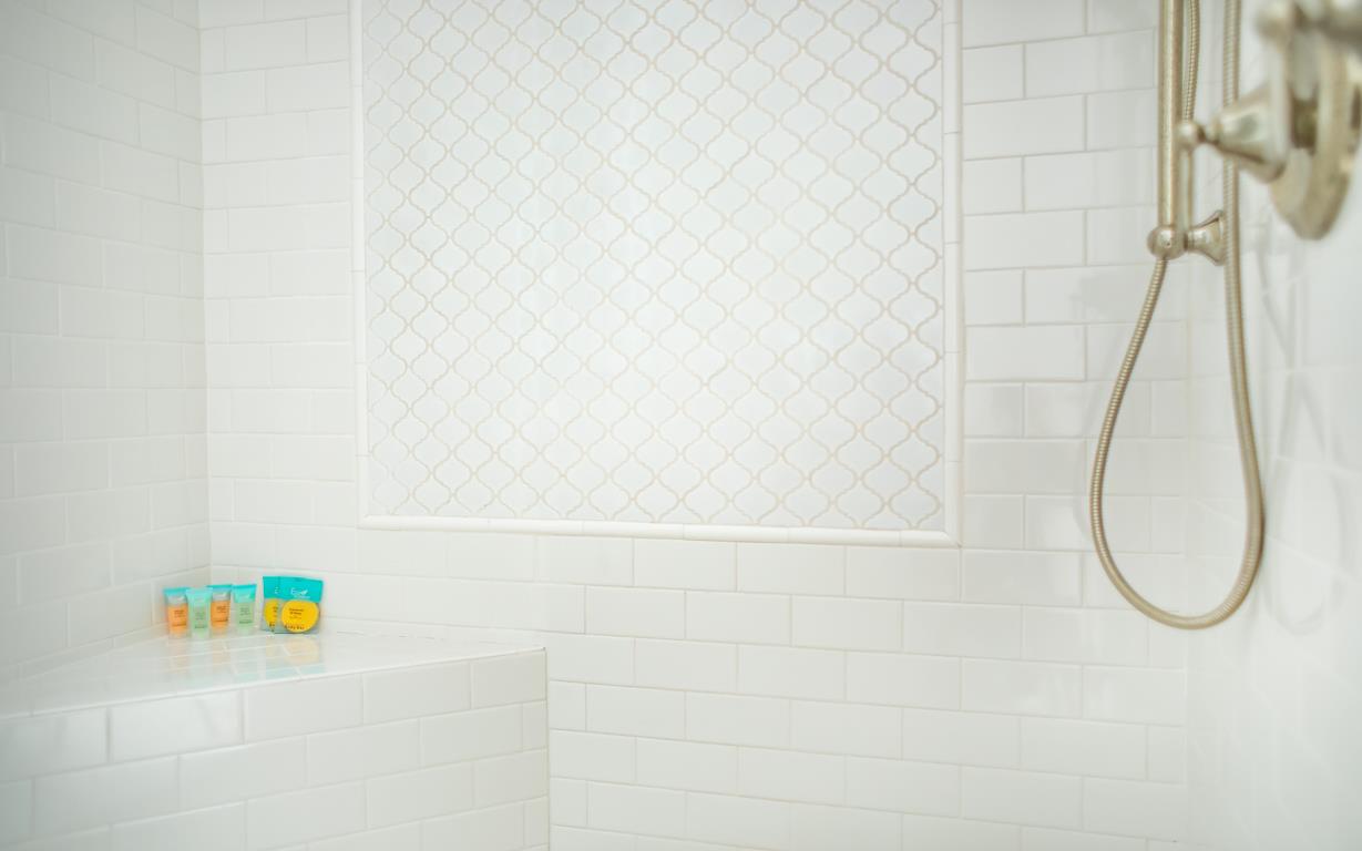 Soaps and towels are provided.