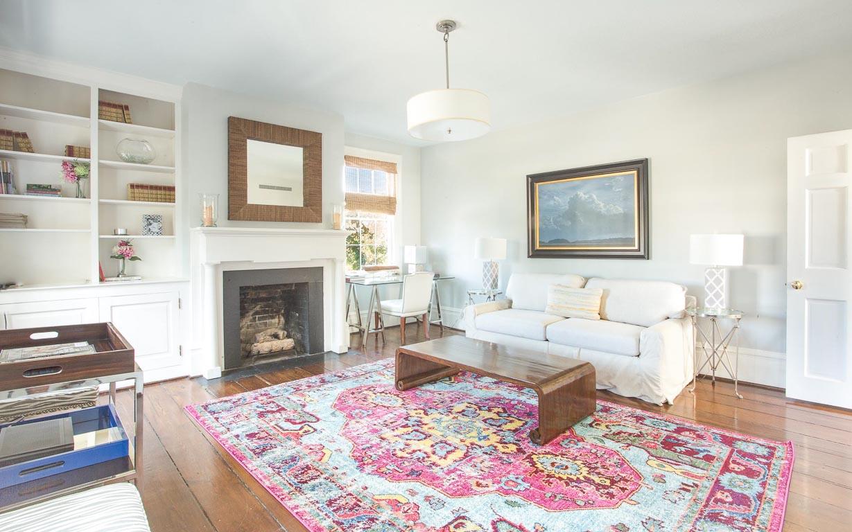 Our den features artwork from a local gallery.