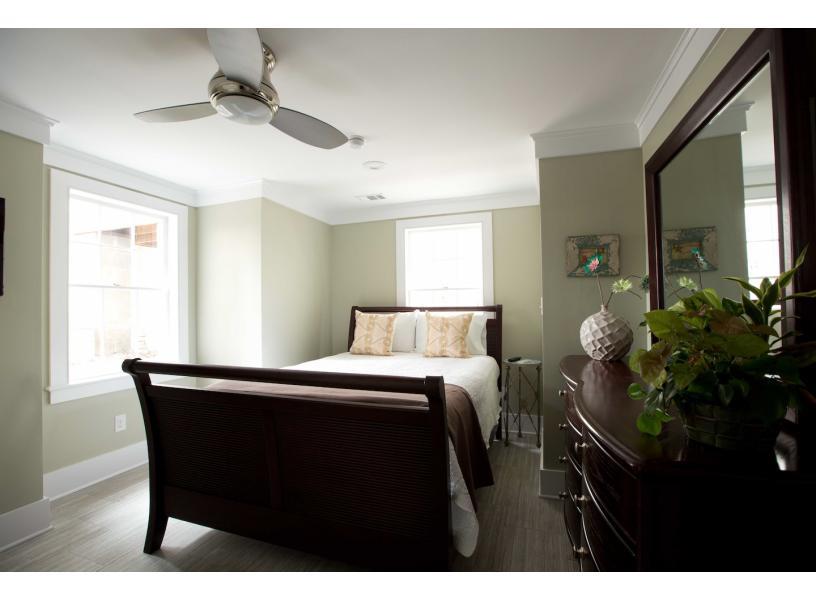 Wooden dresser with plenty of space to unpack your things.