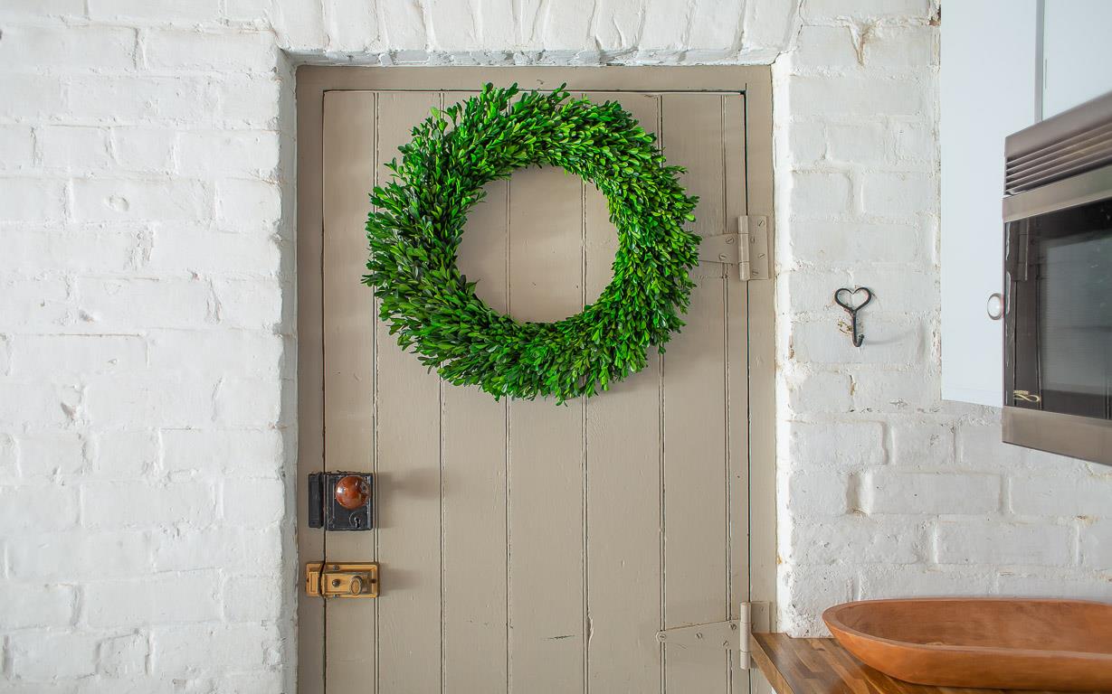 Antique wooden door that dates back to when the home was originally built.