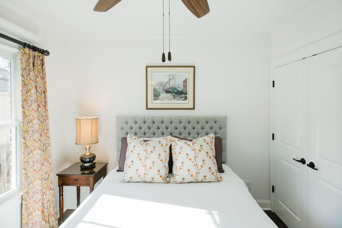 Tuck away your belongings in the spacious closet.