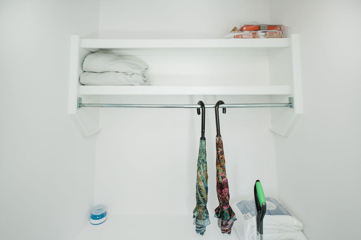 The closet is fitted with additional items for your stay.