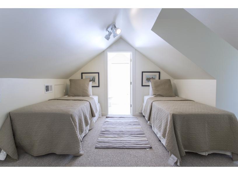 Twin beds on the second floor