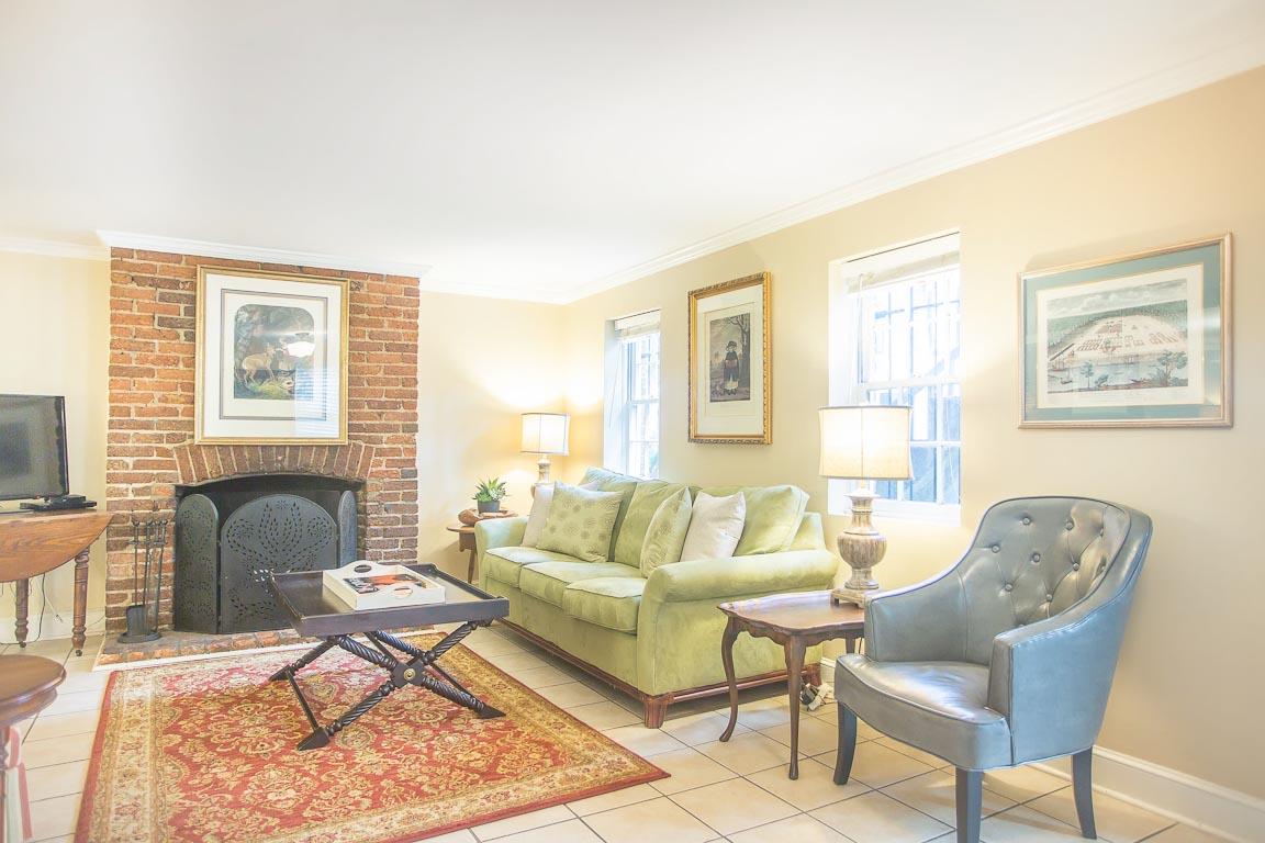 The Queen sleeper sofa accommodates two additional Lucky guests.