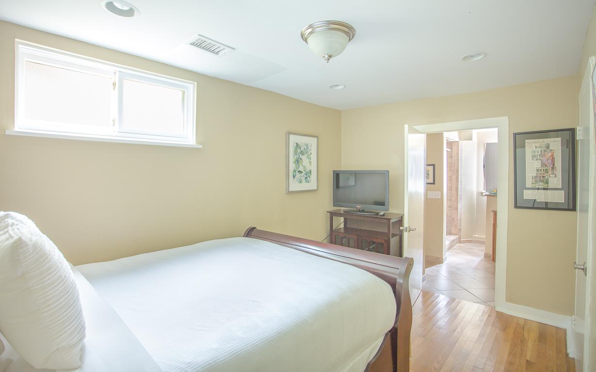 View of the second bedroom looking into the bath.