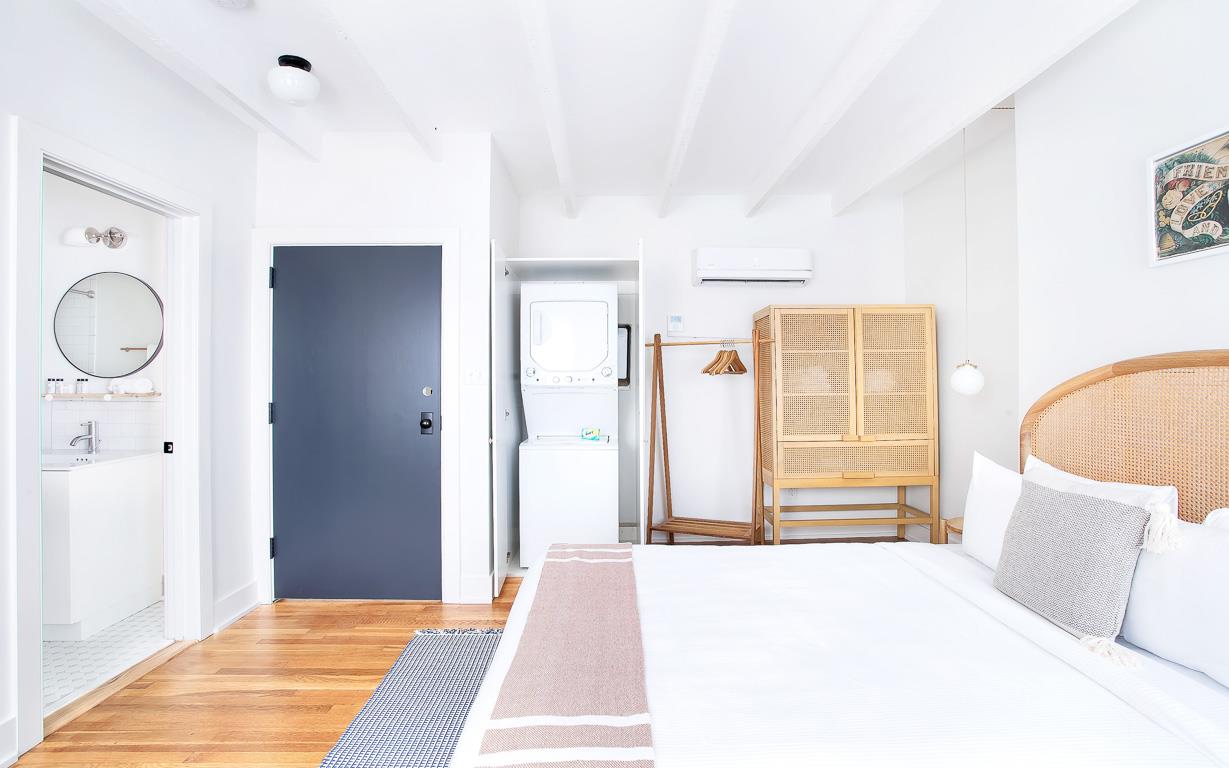 Walk into your luxury studio apartment.