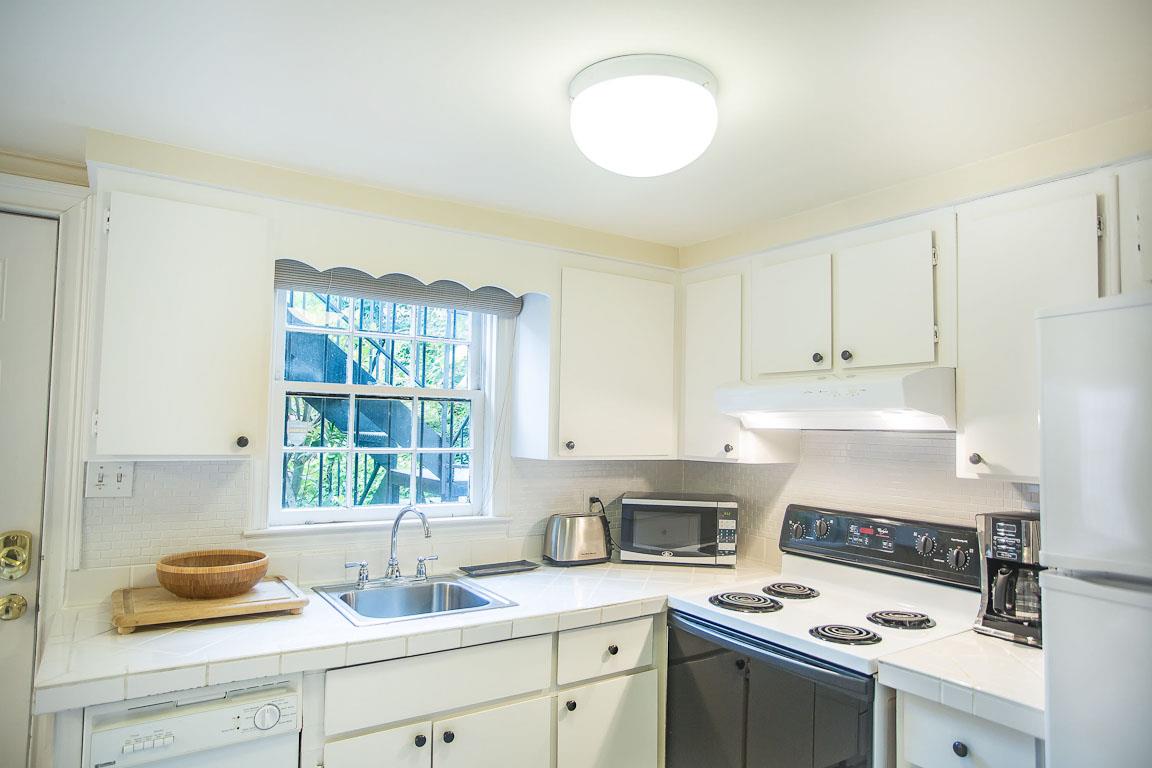 The fully equipped kitchen has everything youll need.