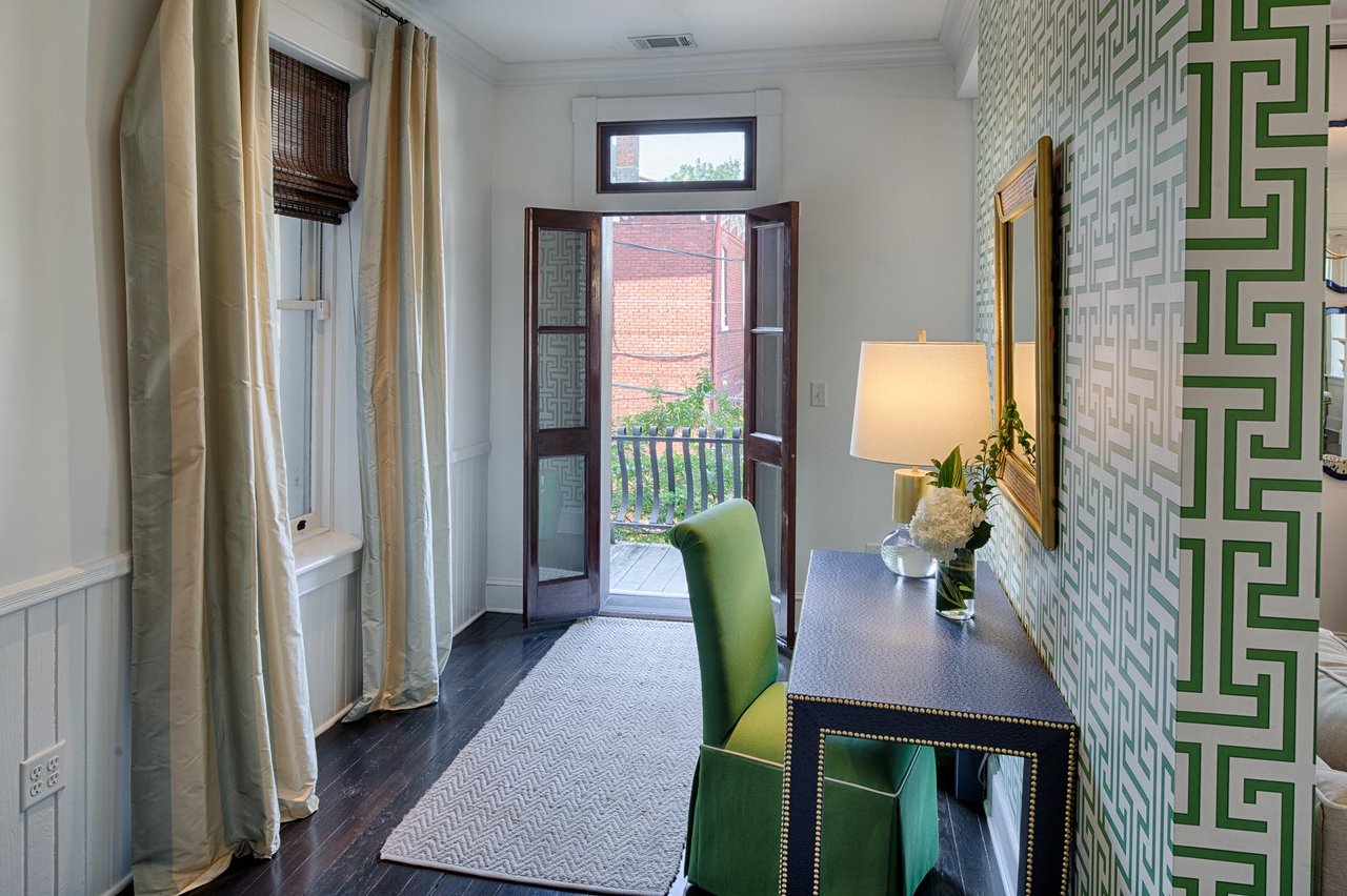 An abundant amount of light floors the main level.