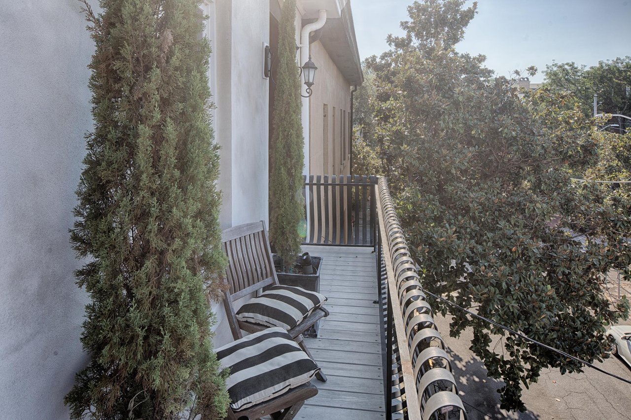 Enjoy a morning cup of joe from your main suite on your private balcony.