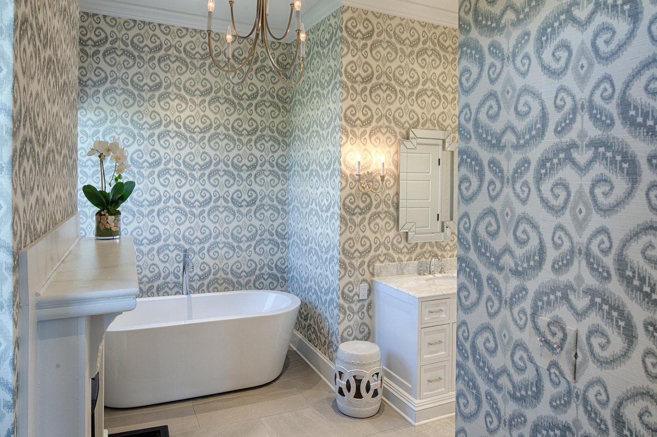 This custom spa like bathroom leaves everyone in awe