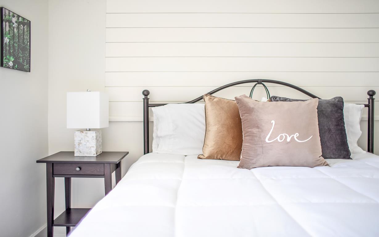 Enjoy hotelgrade linens at the end of each busy day.