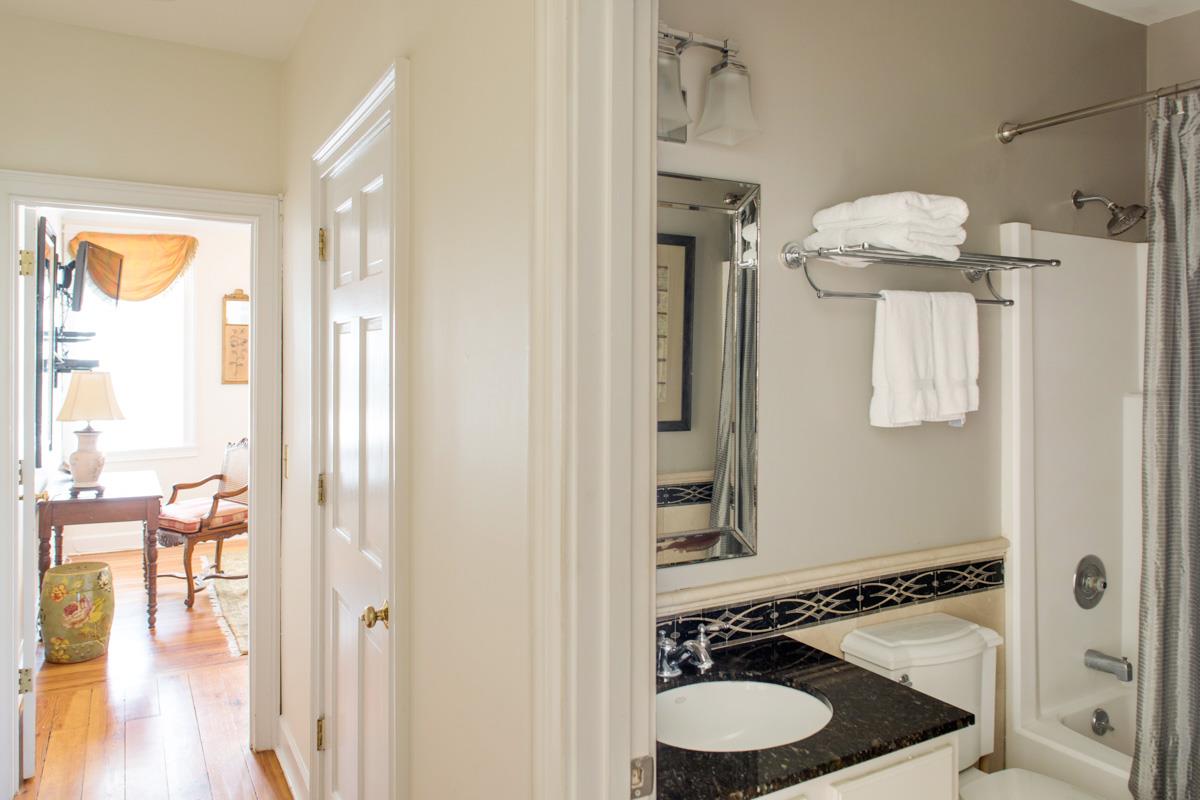 A second full bath can be found in the upstairs hall.