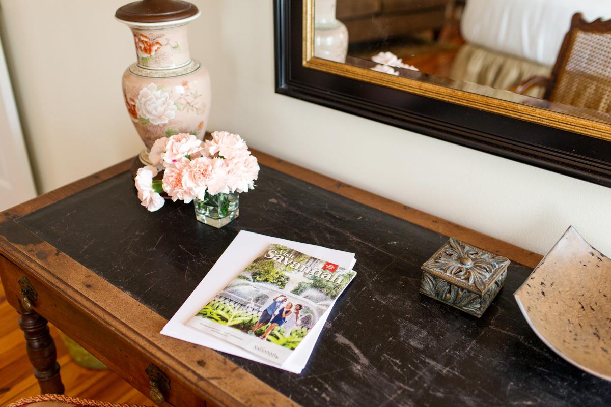 Write home from the antique writing desk.