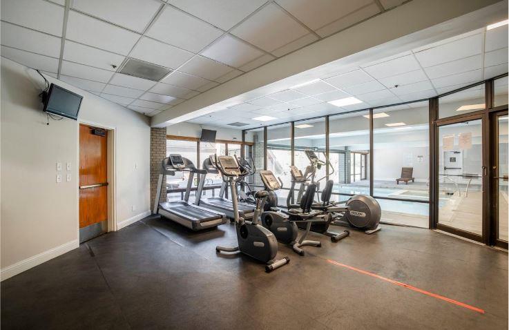 Keep up with your workout routine at the offsite fitness facility available to guests of Lodge at Mountain Village 303 — skiinskiout at Park City Resort.