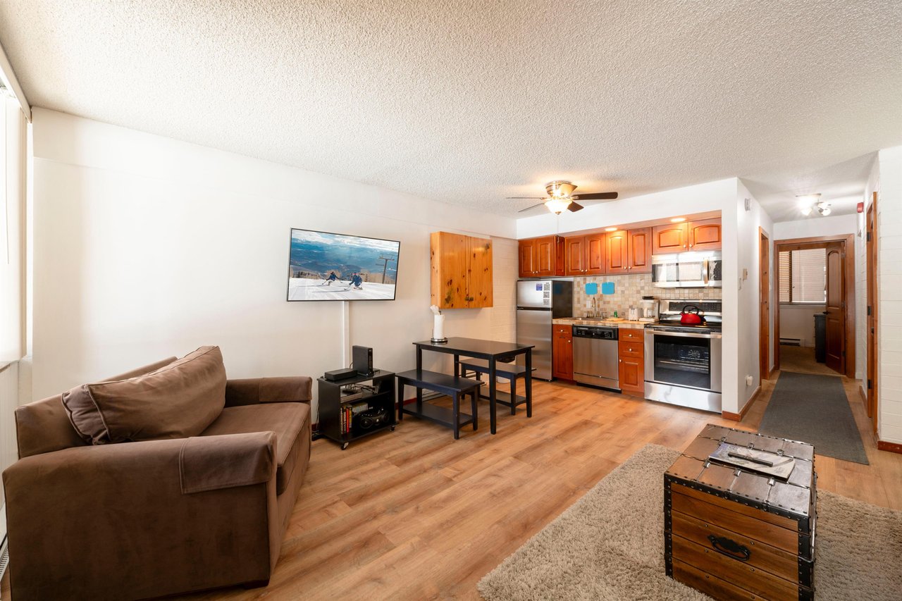 Open living, a fully equipped kitchen, and mountain adventures just outside the door. Twin chair sleeper plus a full sized sleeper are available in the living room.