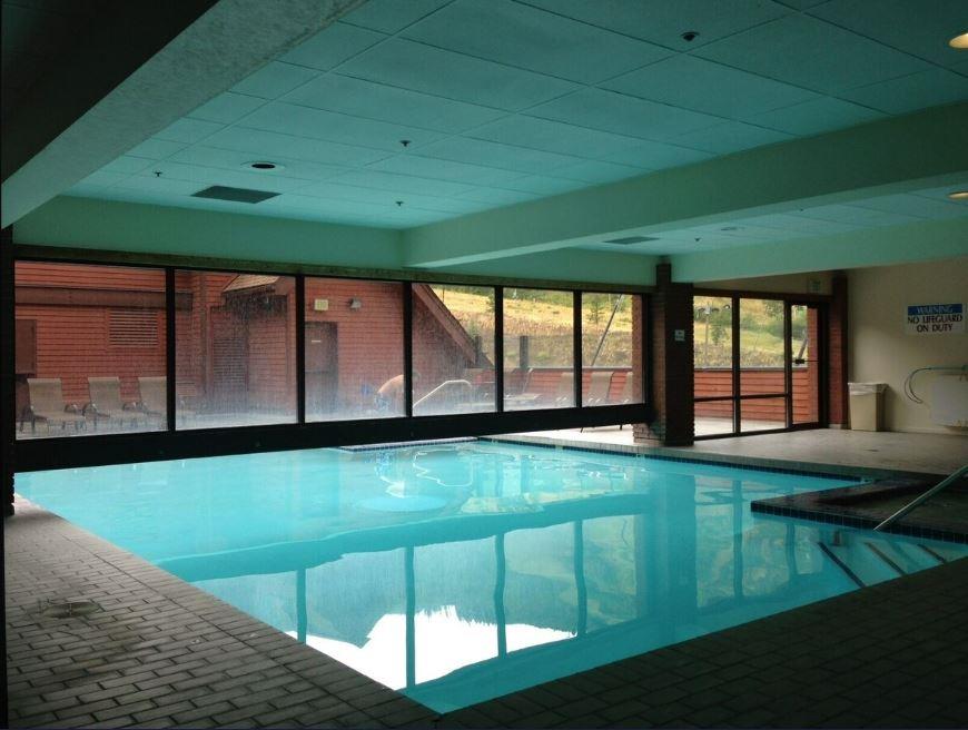 Take a refreshing dip in the resorts indoor pool at Resort Plaza 5022 — one of the many perks that make this Park City condo rental a top choice for Park City lodging.