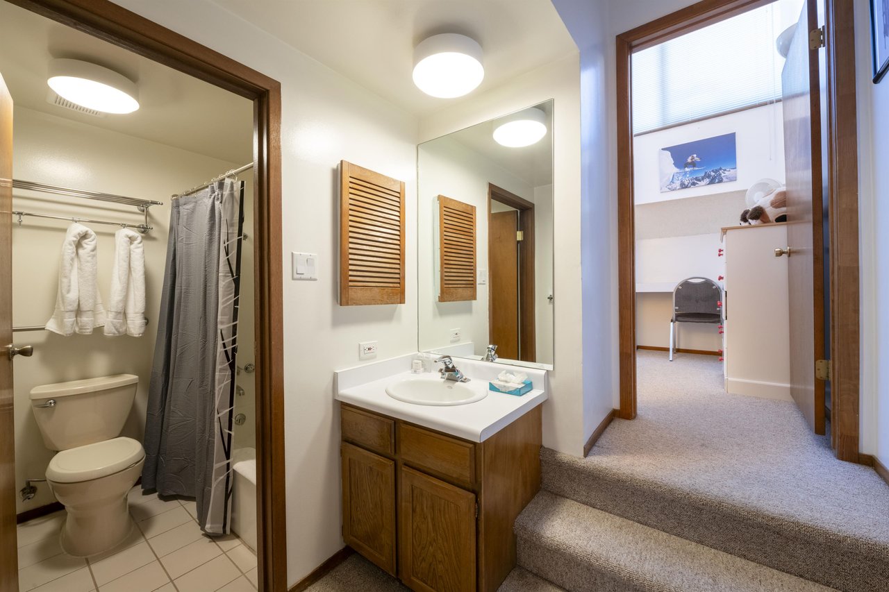 Every comfort is accounted for at Park Avenue 268. This clean and functional bathroom ensures guests have everything they need for a comfortable stay.