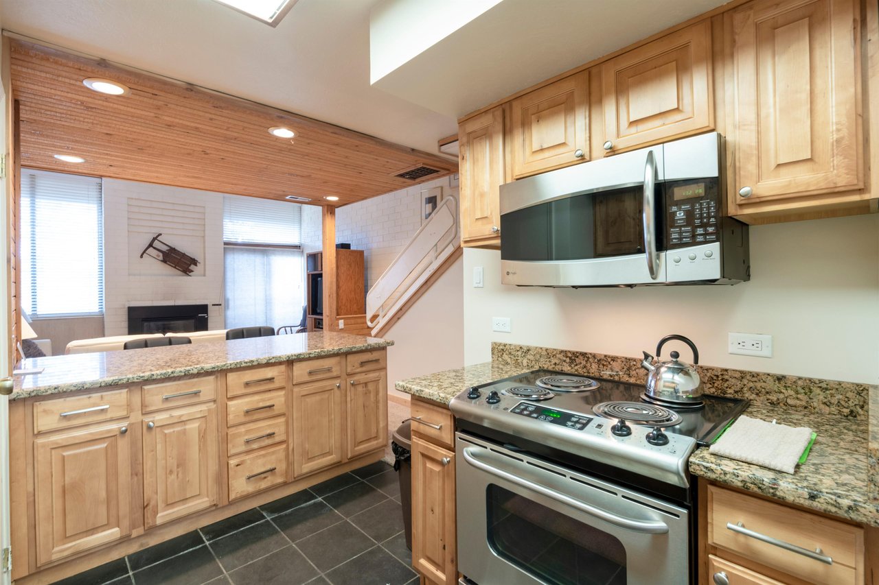 Quality appliances and thoughtful finishes make this Park City condo rental a standout choice in Park City.