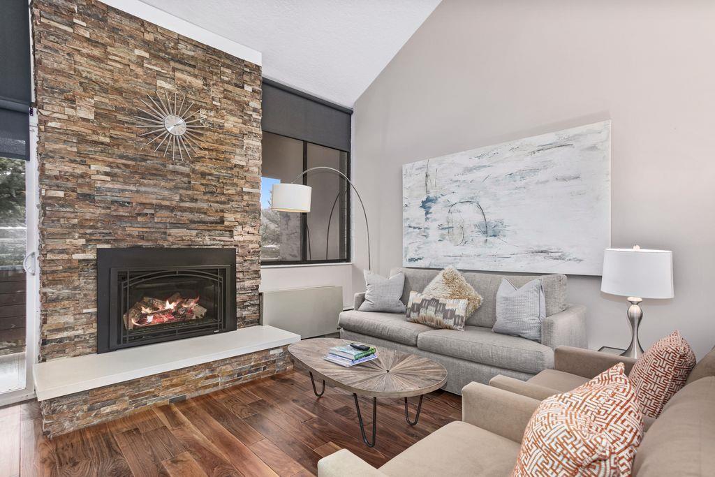 Unwind in style beside the beautiful stone fireplace at Park Avenue 296. Thoughtfully designed and impeccably furnished, this Park City vacation rental sets the gold standard.