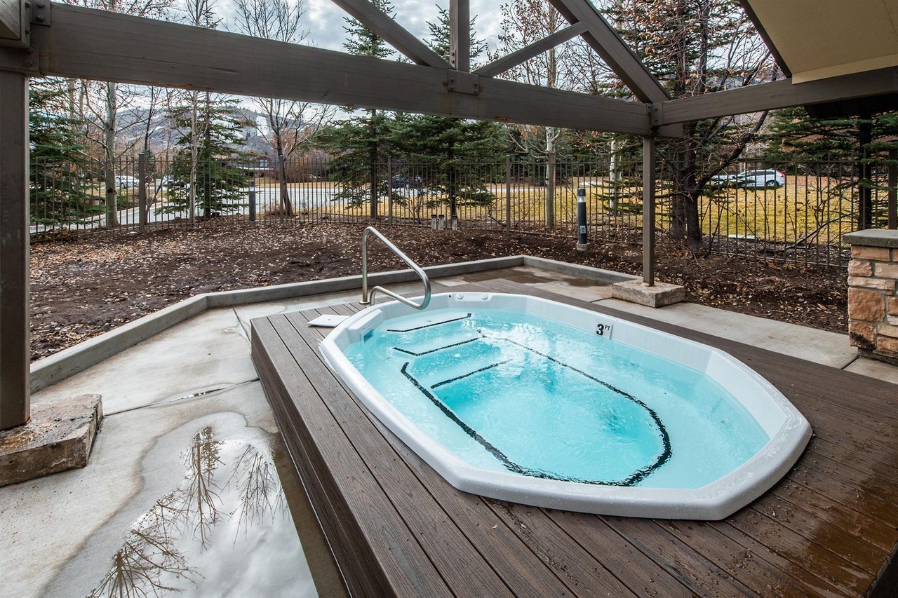 Soak away the day in the community hot tub, available seasonally during the winter and summer seasons closed spring and fall to guests at the Jupiter Inn.