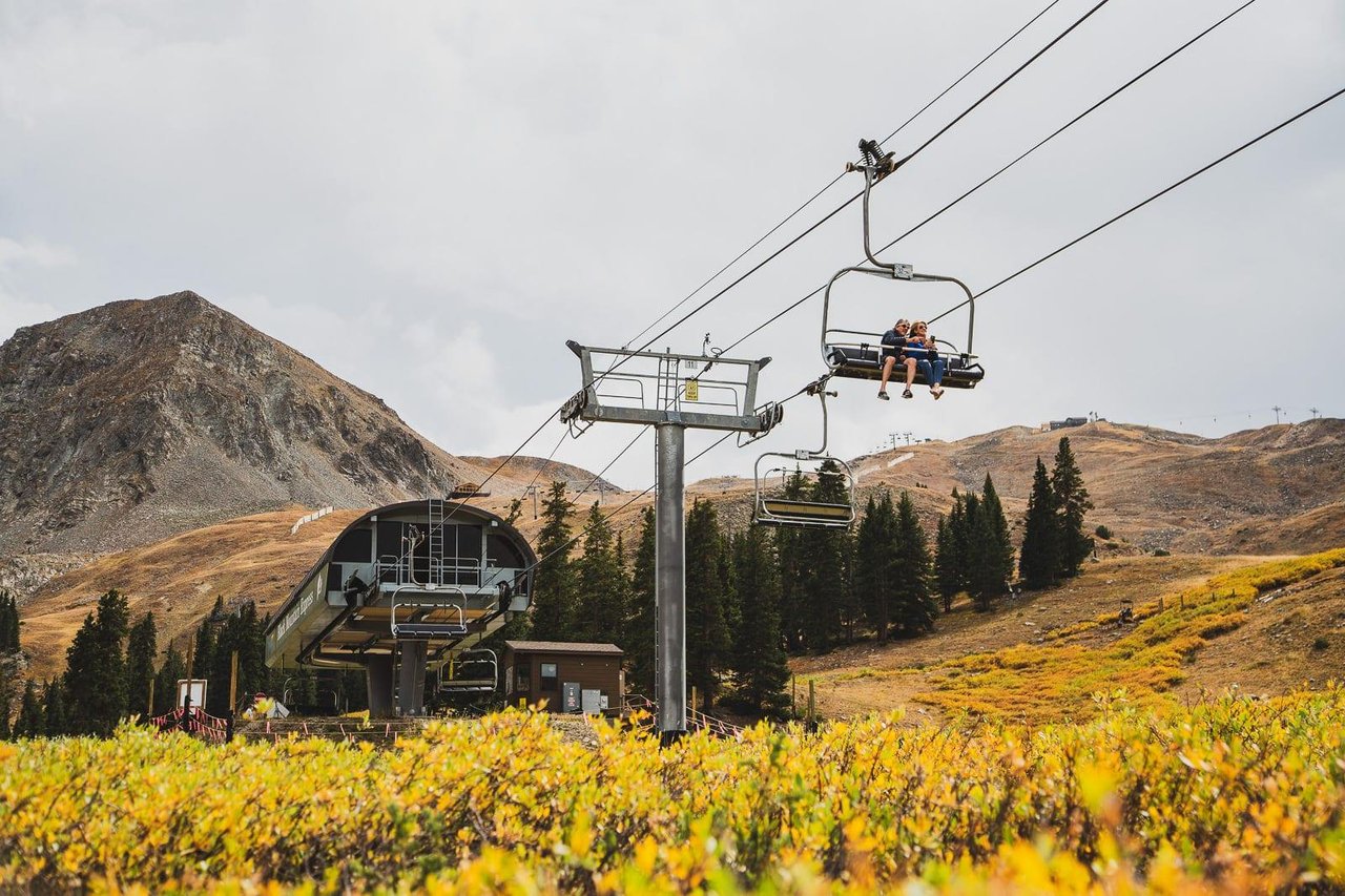 Ski chair ride