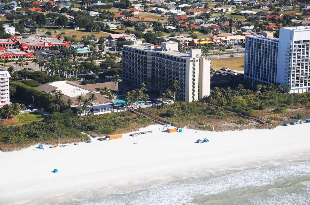 Aerial view of Hilton Marco Island Beach Resort and Spa