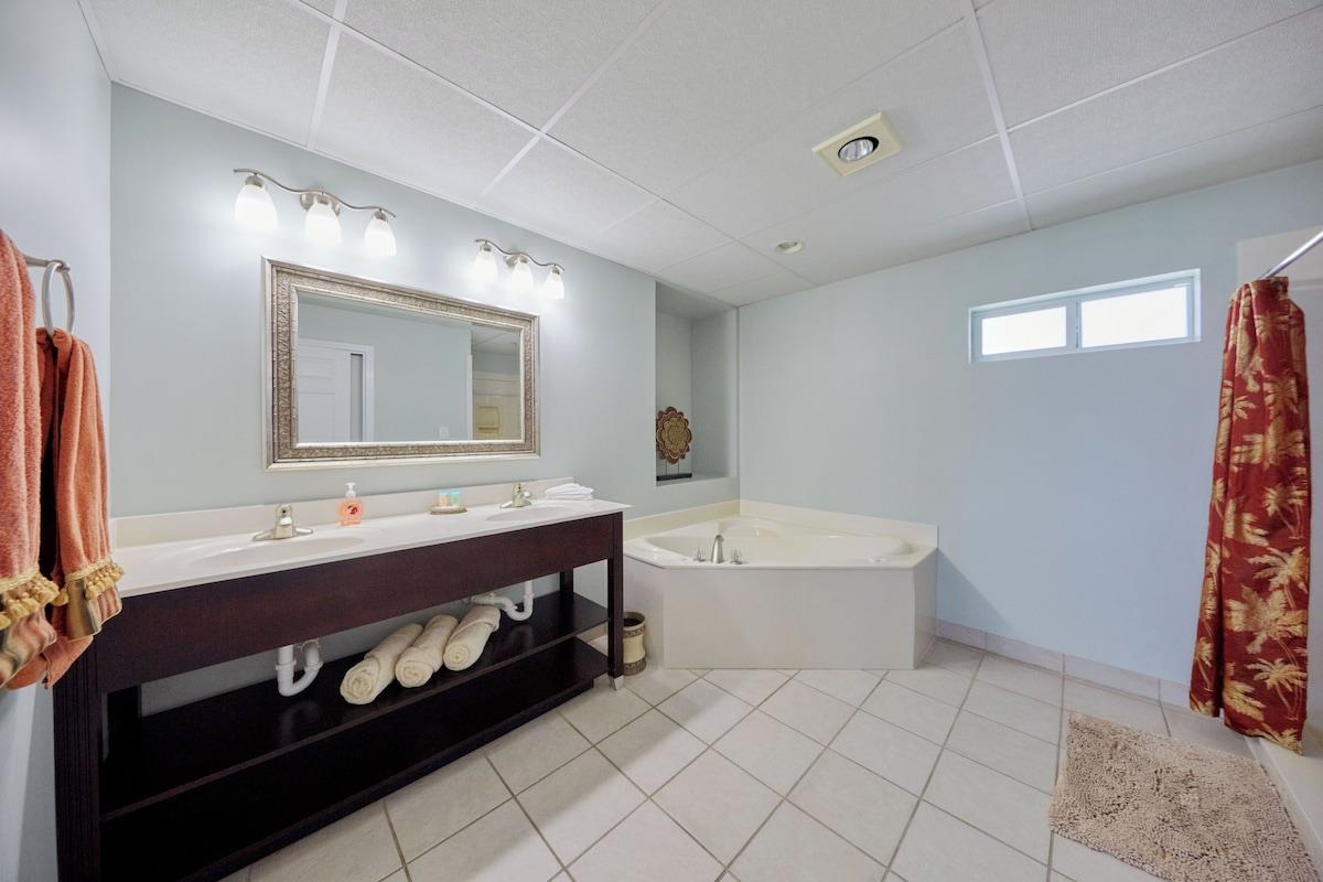 Bathroom at Palmetto Inn  Suites in Panama City Beach, Florida