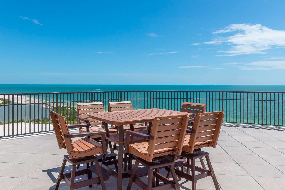 Patio at Pointe Estero Beach Resort