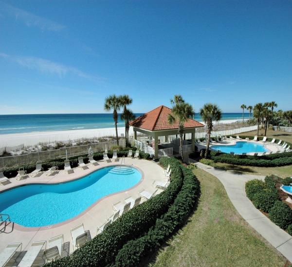 Beachfront pool at Coral Reef Condos  Panama City Beach FL