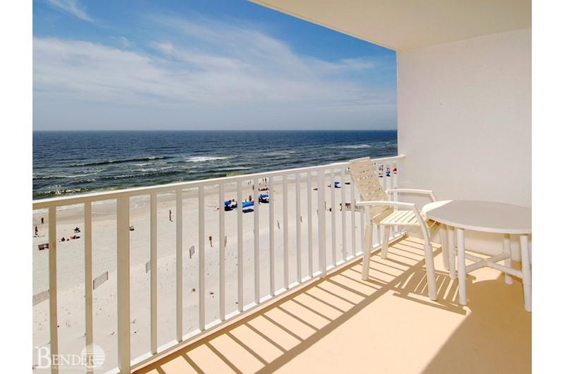 Youll be tempted to spend hours relaxing on your private balcony at Ocean House Gulf Shores.