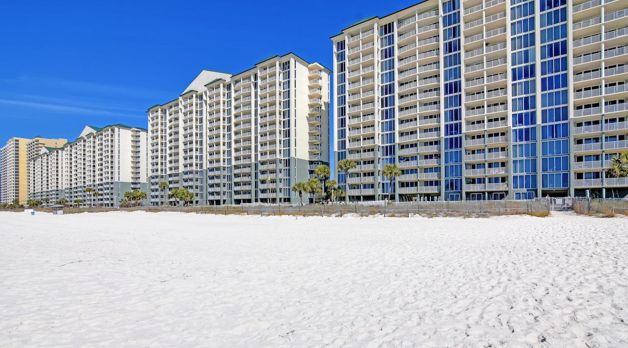You will be right on the beach at Long Beach Resort Panama City Beach FL