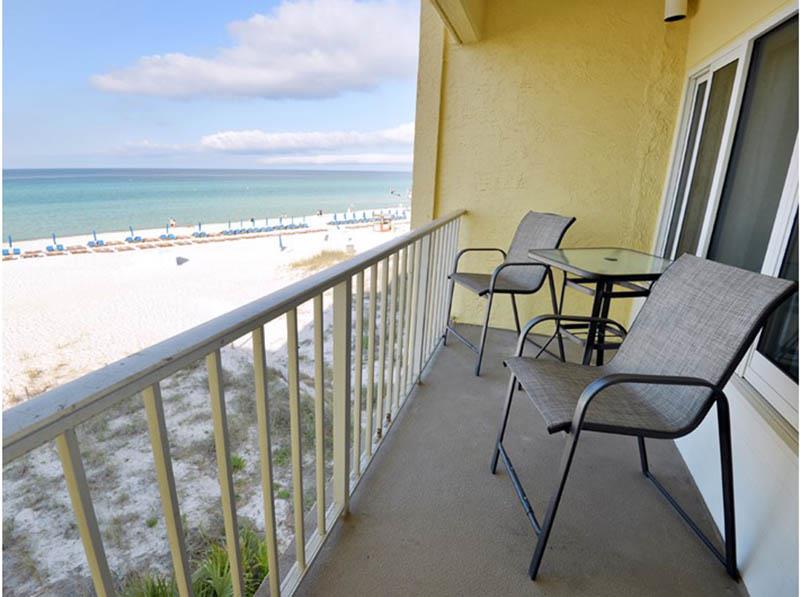 Great view of the beach and Gulf from Continental Condos in Panama City Beach FL